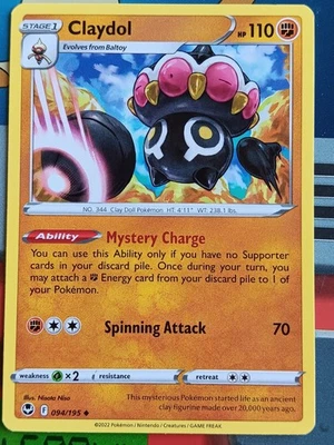 Pokemon - Claydol 94/195 Silver Tempest Uncommon Regular 2022 NM - Image 1 of 2