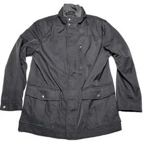Banana Republic Jacket Mens Large Black Full Double Zip Snap Button Front Pocket - Picture 1 of 13