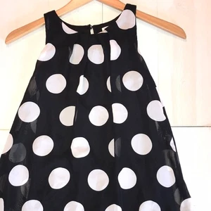 Justice Black and White Polka Dotted Dress Girls Size 8 - Picture 1 of 3