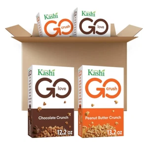 Kashi GO Cold Breakfast Cereal, Fiber Cereal, Vegan, Variety Pack (4 Boxes) - Picture 1 of 7