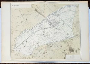 Paris XVII ème Rare Plan 1883 de l'Approvisionnement en Eaux de Source 65x94 cm - Imagen 1 de 4