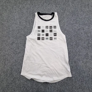Under Armour Shirt kids MEDIUM white boys sleeveless T Shirt singlet gym Size M - Picture 1 of 11