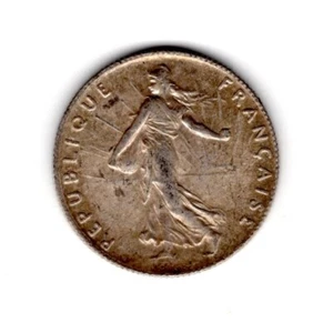 1918 Republique Francaise 50 Centimes Coin Silver / France - Picture 1 of 2