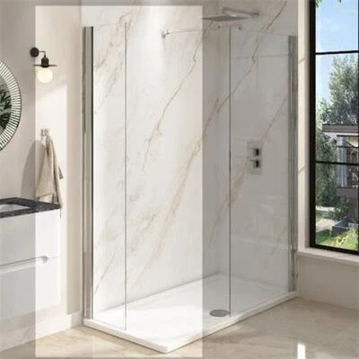 ROYAL BATHROOMS 300mm Walk in Wet Room Shower Screen Panel Shower Enclosure 8mm Easy Clean Glass