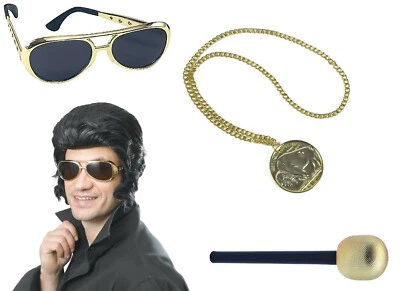 Pop King Rock N Roll 1950's Fabulous '50s Costume Party 4 Piece Set Vegas Stag  - Image 1 of 4