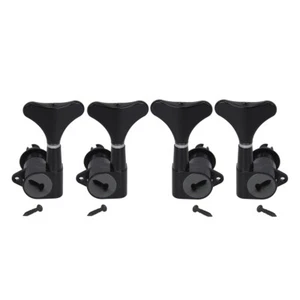 Set 2x2 Black Bass Tuning Pegs Tuners closed Machine Head 2L2R para graves de 4 cuerdas - Imagen 1 de 7