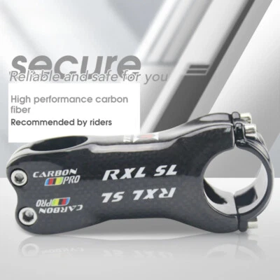 Carbon Fiber Stem 28.6/31.8mm 6 17 Degree for Road/MTB Bicycle 3K Gloss Parts - Image 1 of 4