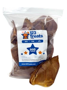 Large Pig chews for Dog - 100% Natural Pork Dog Treats (30 Count) - Picture 1 of 9