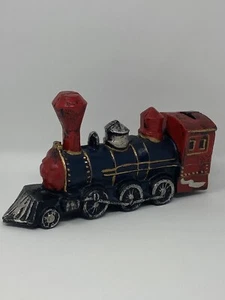 Vintage Cast Iron Locomotive Train Piggy Bank 8” Wide - Picture 1 of 7