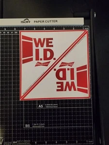 2er Bogen Budweiser KÜHLER TÜR Aufkleber - Bild 1 von 3