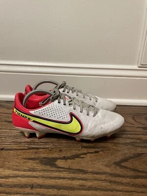 Nike Legend 9 Pro FG Bright Crimson Soccer Cleats Mens DA1175-176 Sz 9.5 US - Image 1 of 4
