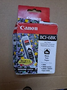 Canon BCI-6BK Black Ink Cartridges Genuine Sealed New - Picture 1 of 6