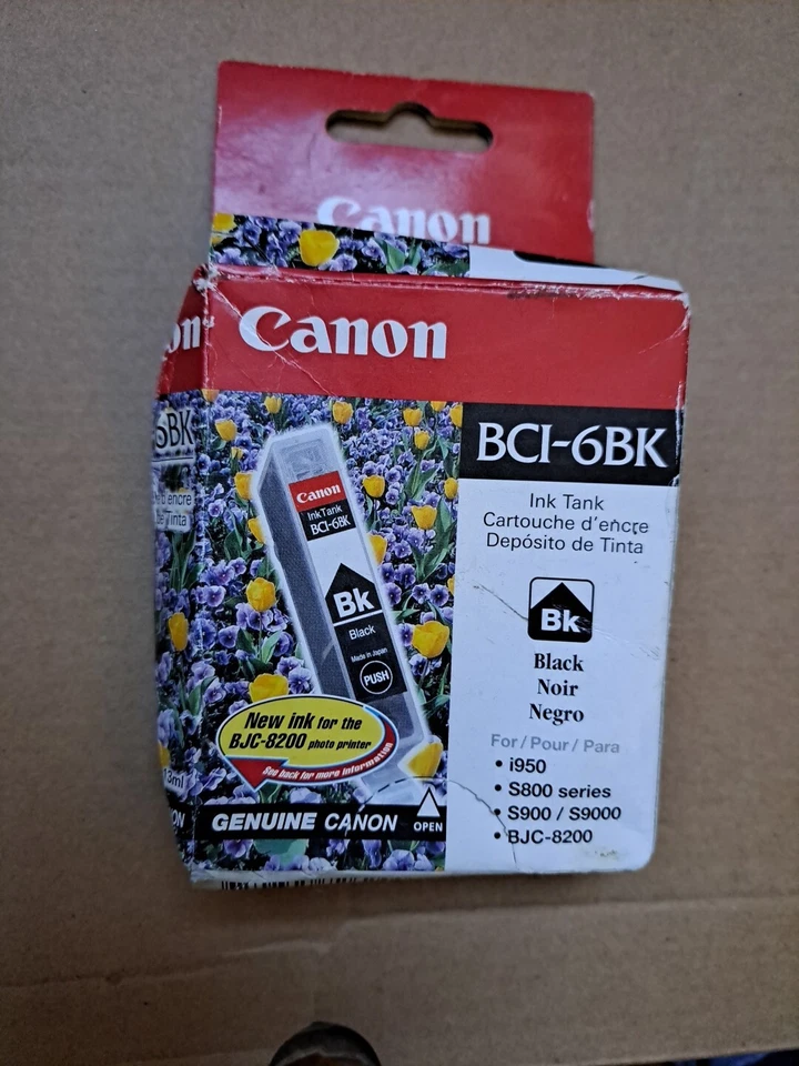 Canon BCI-6BK Black Ink Cartridges Genuine Sealed New - Image 1 of 4