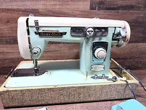 Vintage 50er Jahre Home Mark de Luxe Modell 1620 pastellblau Nähmaschine mit Koffer + - Bild 1 von 17