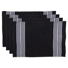 4x Black 60cm x 40cm Cotton Tea Towels Absorbent Kitchen Dish Towels Cloths