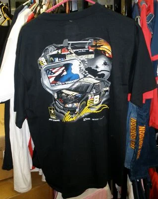 Camiseta Vintage 2008 Chase #8 Exército dos EUA Saudação às Tropas Marca Martin Grande Nova Com Etiqueta - Imagem 1 de 2