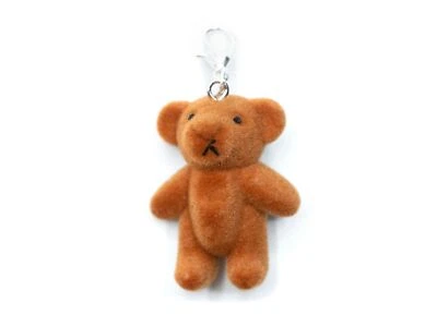 Teddy Bear Charm Pendant Miniblings Flock Light Brown - Image 1 of 4