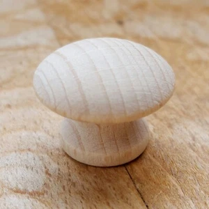 Small Wooden Beech Drawer Knob Handle 19mm Dia. w/ 3mm Hole - CHOOSE QUANTITY + - Picture 1 of 11