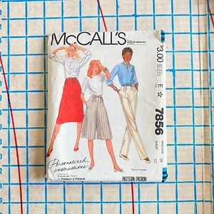 Womens Uncut 1980s Culottes Pants Pattern Size 18 McCalls 7856 - Picture 1 of 3