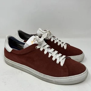 GoodMan Brand Legend Shoes Red Suede Low Top Fashion Sneakers Mens Size 10.5 - Picture 1 of 20