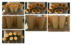 Lot Of 8 Vintage Tupperware 12oz. Tumbler Cups#873 Harvest Gold, Made In USA - Picture 1 of 1