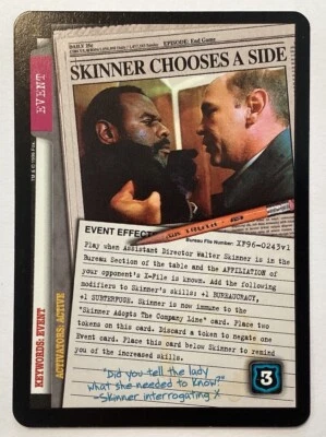 X-Files CCG - Premiere Ultra Rare - Skinner Chooses A Side - Image 1 of 4