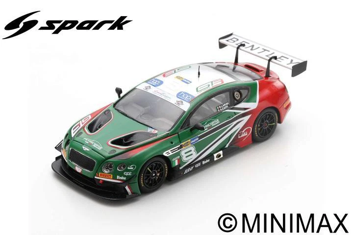 Modellino auto scala 1:43 Spark BENTLEY CONTINENTAL GT3 ITALIAN GT RACING new - Immagine 1 di 1