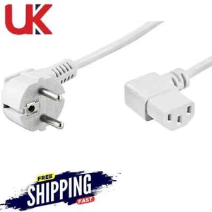 1.8m IEC MAINS POWER CABLE MONITOR PC KETTLE C13 LEAD EU 2 PIN C13 EURO PLUG - Picture 1 of 4