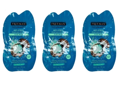 Freeman Anti-Stress Dead Sea Minerals Clay Mask DEAD SEA minerals 15ml LOT OF 3 - Image 1 of 4