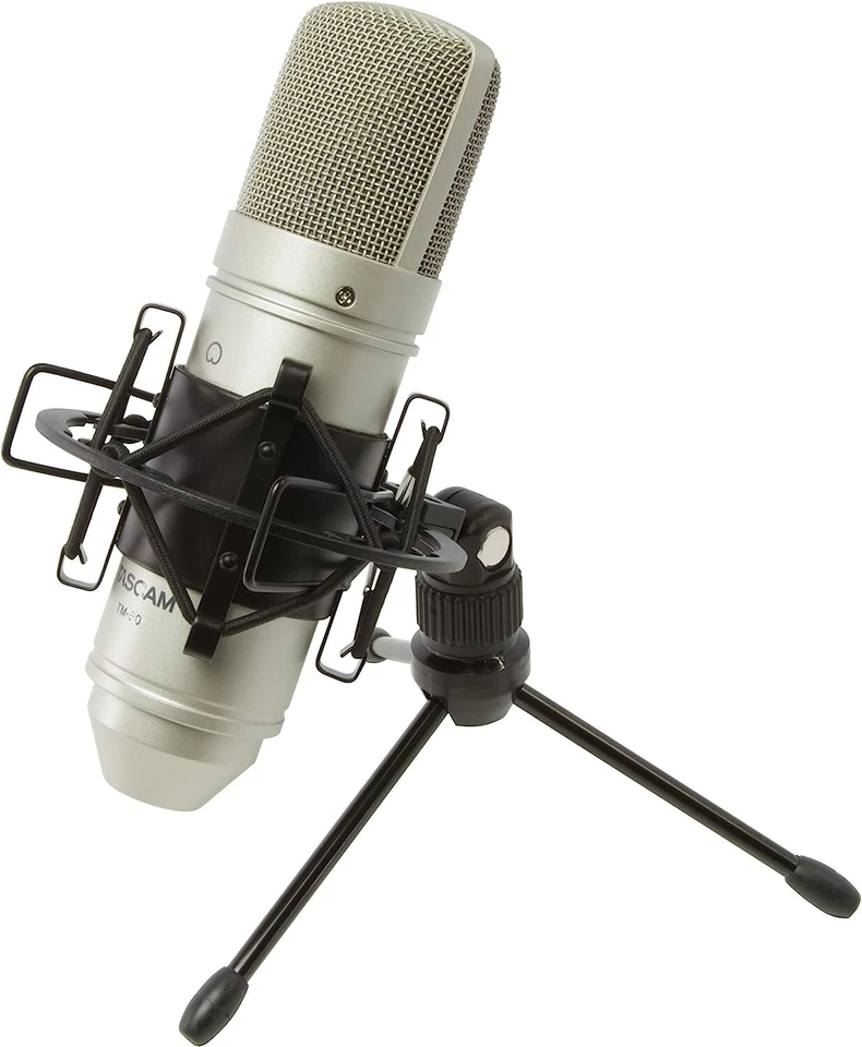 Tascam Studio Condenser Microphone TM-80 48V phantom power with Stand, XLR Cable - Image 1 of 4