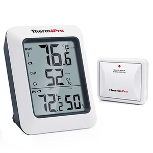 ThermoPro TP60 Digital Hygrometer Indoor Outdoor Thermometer Wireless Tempera... - Picture 1 of 9