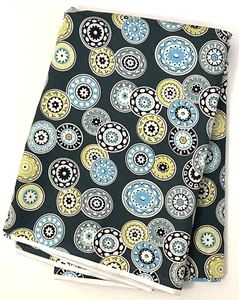 3 Yards Denyse Schmidt Florence Disc Medallion Malachite Print Cotton Fabric - Picture 1 of 4