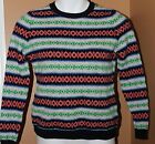 Vineyard Vines Multi Color Sweater Fair Isle Striped Wool Cashmere Juniors L
