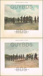 TYPOGRAVURE 19TH CENTURY ARMY FOOT ARTILLERY CANNON of 24 - Picture 1 of 1