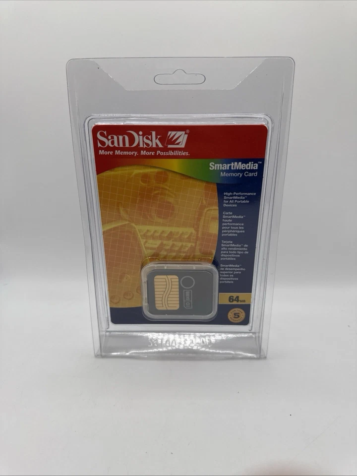SanDisk SmartMedia ID 64MB 3.3V SM Memory Card for Fujifilm/Olympus SDSM-64-5 - Image 1 of 4