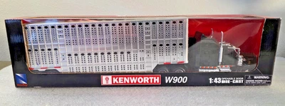 NewRay Kenworth W900 Long Hauler Trucker Cattle Livestock 1:43 Openable Door - Image 1 of 4