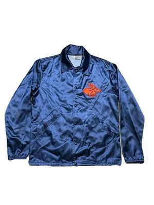 Ebbets Field Flannels Texas Playboys Satin Windbreaker Jacket Men's Medium Blue - Image 1 of 4