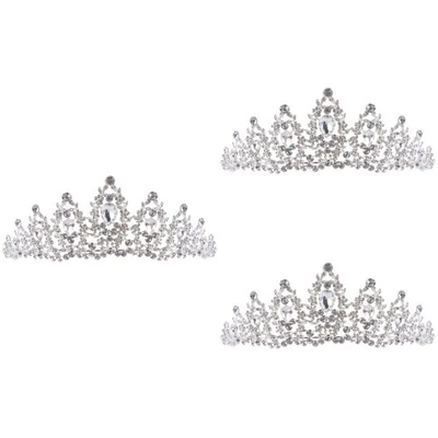  Set of 3 Headpieces Wedding Crown For Bride Wedding Headpiece - Image 1 of 4