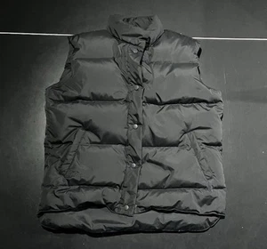 Cabelas Men's Size M Premier Goose Down Puffer Pocket Vest Black 550 Fill - Picture 1 of 4