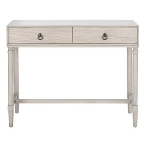 SAFAVIEH Aliyah 13 in. Greige Rectangle Wood Console Table with Drawer - Picture 1 of 9