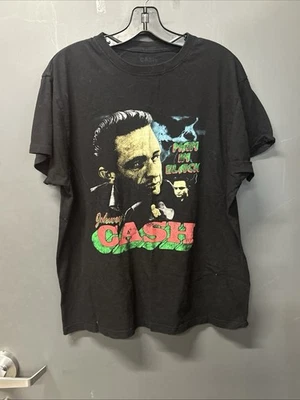 Johnny Cash The Man in Black Licensed Men's Shortsleeve T-Shirt Sz L - Image 1 of 4