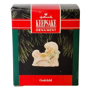 De colección Años 90 Sello Godchild Adorno de Navidad 1992 Cordero Recuerdo Decoración Regalo - Imagen 1 de 8