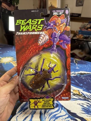 Beast Wars  Transformers Drill Bit Evil Predacon 1996 New Sealed Action Figure - Image 1 of 4