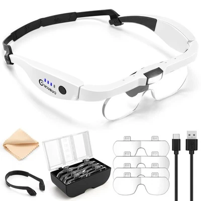 Lupa GUOUBUO com luz, lupa 1.5X-5.0X, recarregável... - Imagem 1 de 4