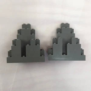 Vintage 2 X Lego Rock Panel 3x8x7 Triangle Dark Gray LURP - Picture 1 of 2
