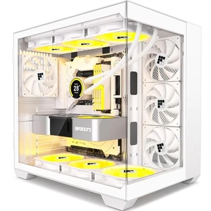 F300 PC-Gehäuse - Vorinstalliert 4 ohne RGB-Lüfter ATX Mid-Tower Gaming PC-Ge... - Afbeelding 1 van 8