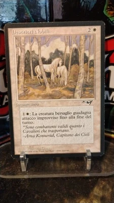 NOBLE STEEDS Italian Vers MAGIC The Gathering ENCHANTMENT 1996 Trading Card MTG - Image 1 of 2