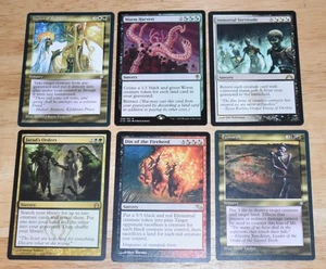 MTG 6x Rare Sorcery Hymn of Rebirth, Fumarole, Worm Harvest, Jarad's Orders + - Bild 1 von 2