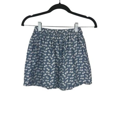 J. Crew Crew Cuts Chambray Skirt with Hearts, Size M - Image 1 of 3