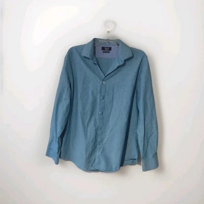 Penguin Bluish LONG SLEEVE SHIRT XL 17 x 34/35 Extra Large  - Image 1 of 4